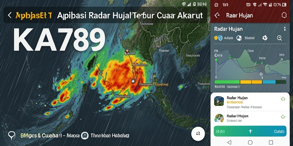 Antarmuka KA789 menampilkan fungsi radar hujan secara real-time.