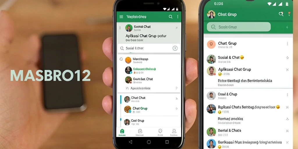 Antarmuka MASBRO12 yang menarik dan mudah digunakan untuk chat grup.