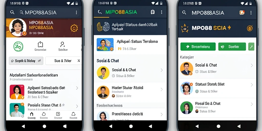 Screenshot MPO88ASIA menampilkan antarmuka penuh stiker dan status menarik.