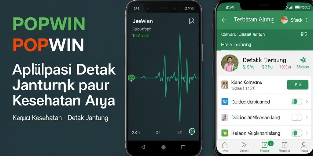 Tampilan antarmuka POPWIN untuk memantau Detak Jantung.