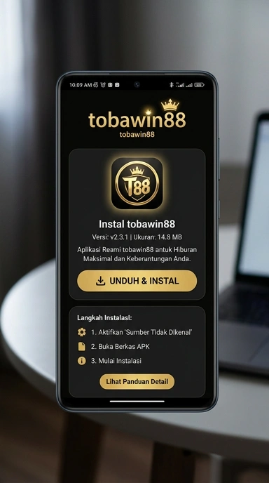 Tampilan halaman APK tobawin88