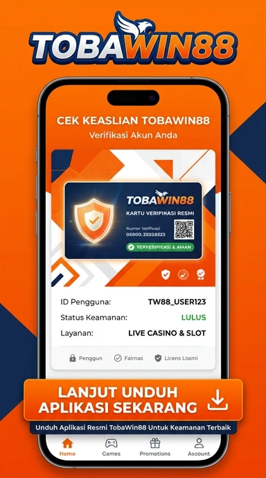 Tampilan kanal resmi tobawin88